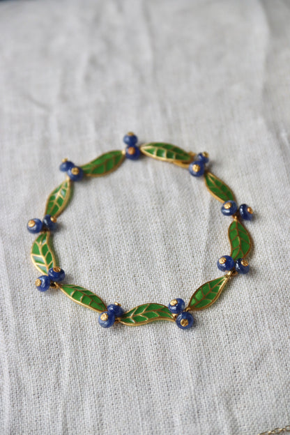 T.W. McClelland Sapphire Blueberry Bracelet - 18K Gold