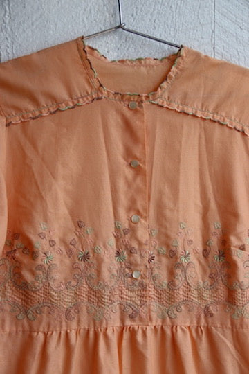 Vintage Unbranded Peach Cotton Dress