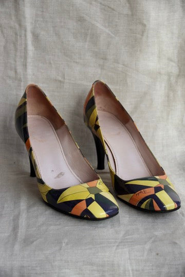 Vintage Emilio Pucci Abstract Heels