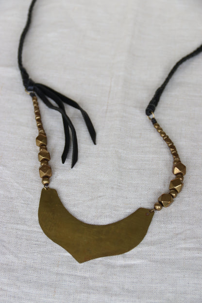 Marisa Mason Brass and Leather Necklace