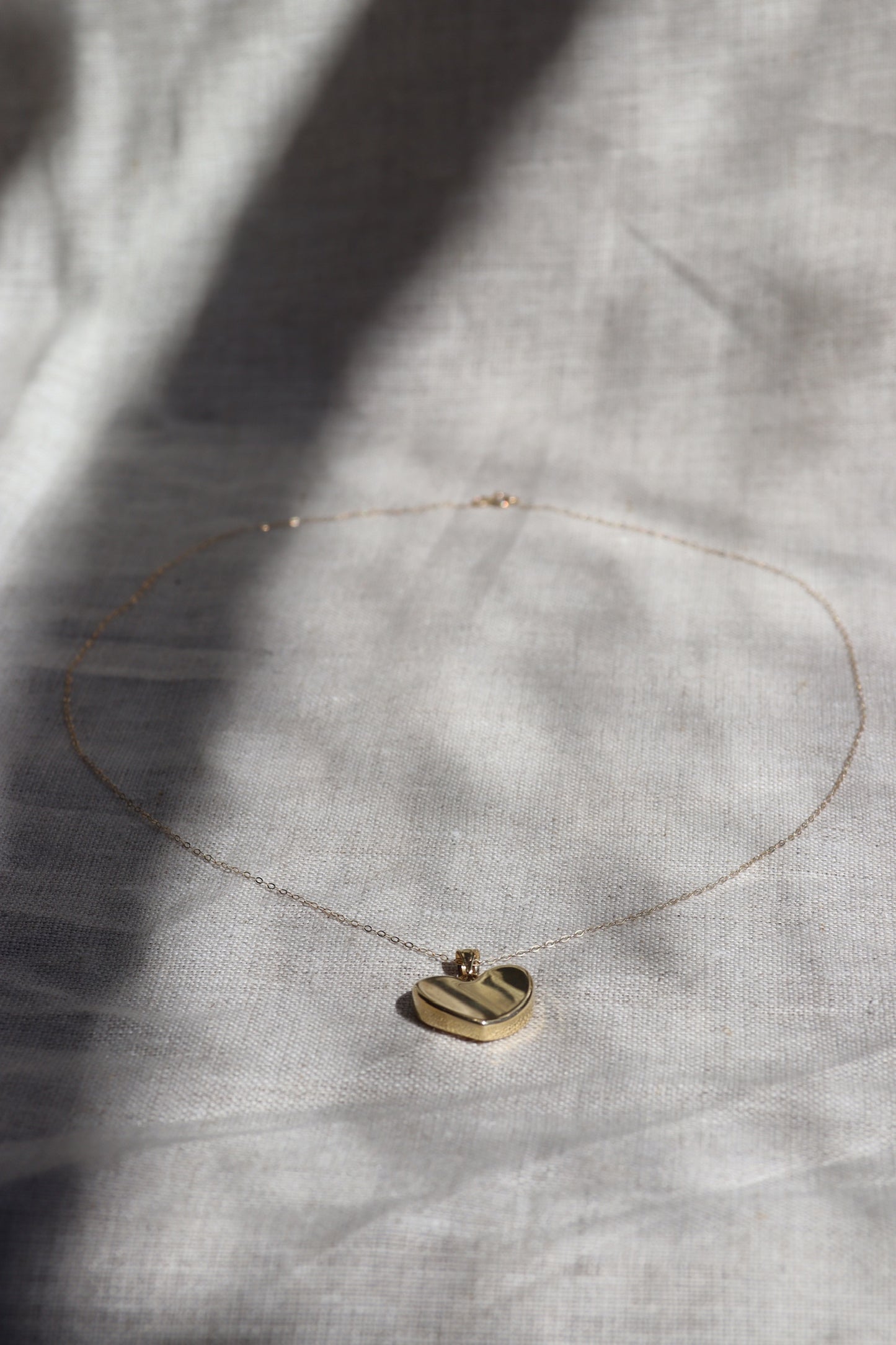 Heart Pendant Necklace - 10k Yellow Gold