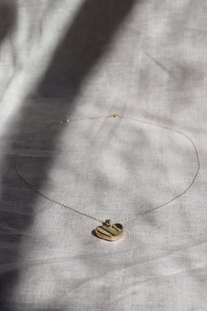 Heart Pendant Necklace - 10k Yellow Gold
