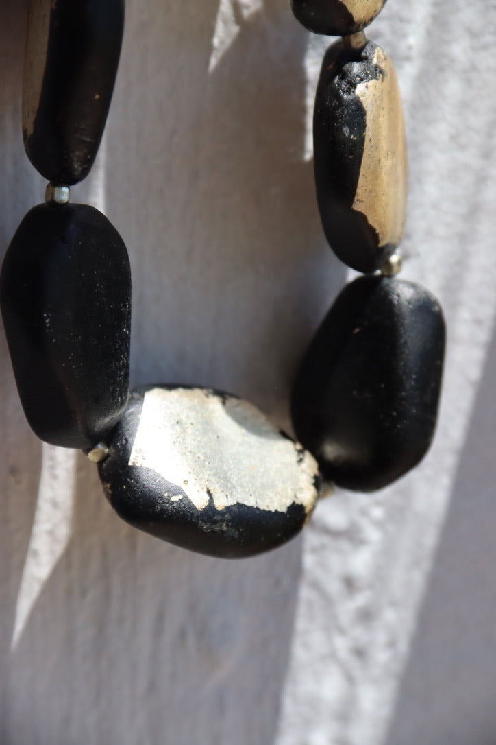 Black and Gold Stone Necklace