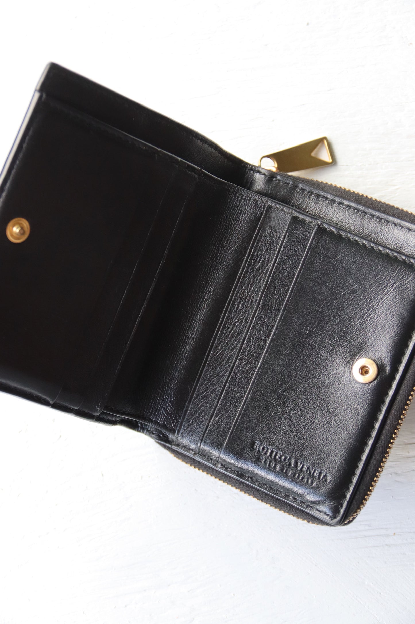 Bottega Veneta Black Leather Wallet