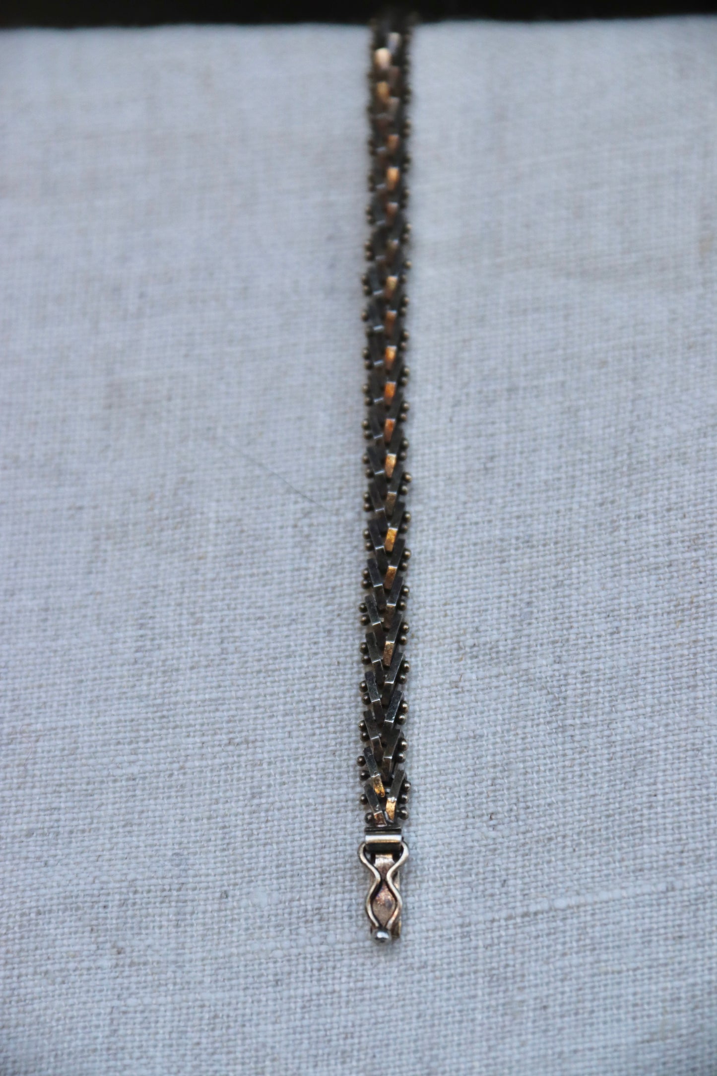 sterling silver faceted foxtail bracelet