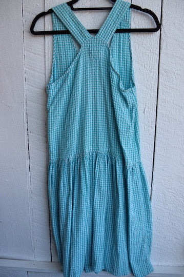 Regardel Turquoise Checked Dress