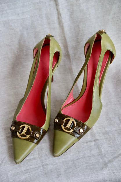 Judith Leiber Green Heels