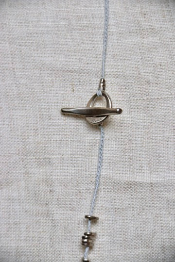 Jill Platner Now or Never Wrap Light Grey Necklace