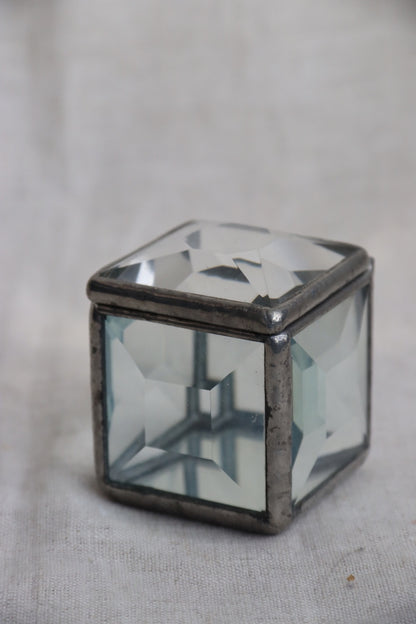 Vintage Saul Farber Beveled Glass Prism Boxes