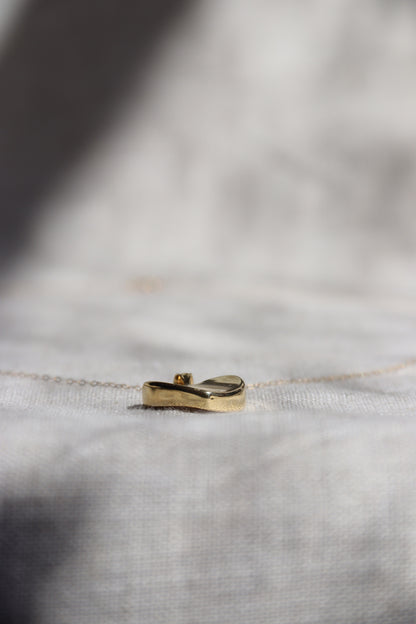 Heart Pendant Necklace - 10k Yellow Gold