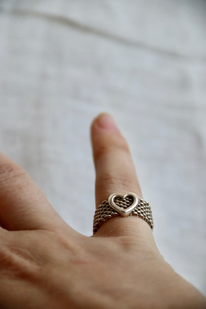 Tiffany Heart Mesh Ring