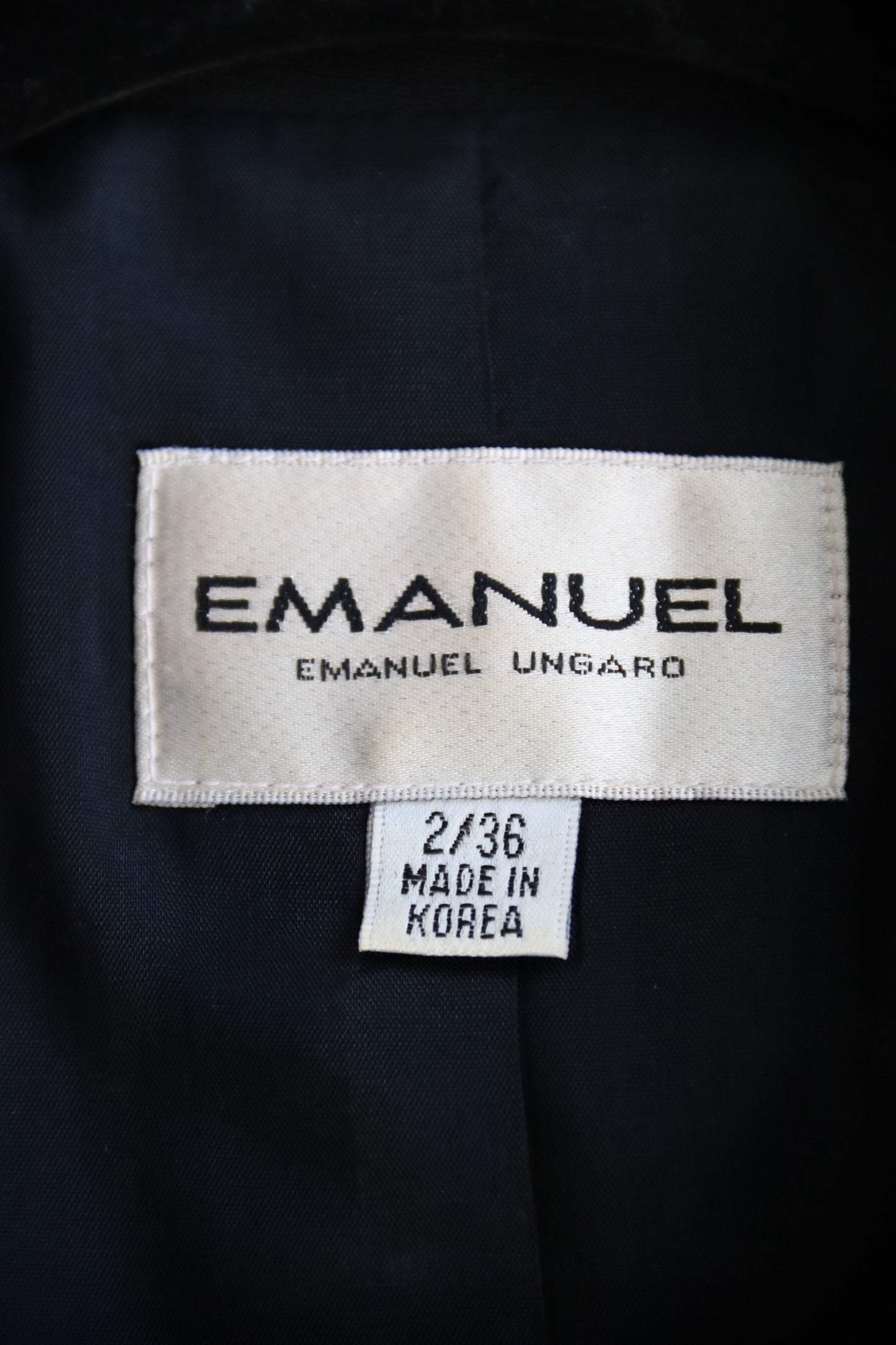 Emanuel Ungaro Black Pant Suit Set