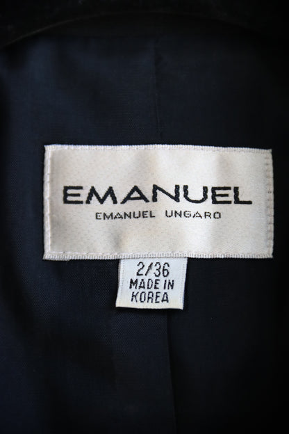 Emanuel Ungaro Black Pant Suit Set