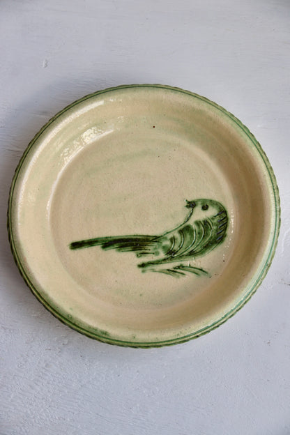 Guy Wolff Ceramic Pie Plate with Bird