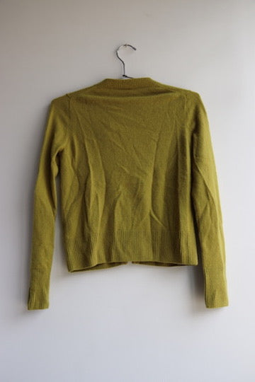 Vintage J. Crew Green Button Down Cashmere Sweater