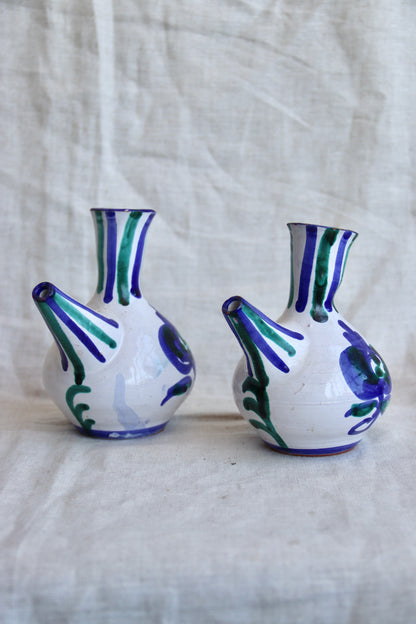 Set of 2 Vintage Spanish Ceramic Vessels