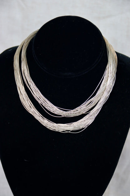 Sterling Silver liquid silver necklace
