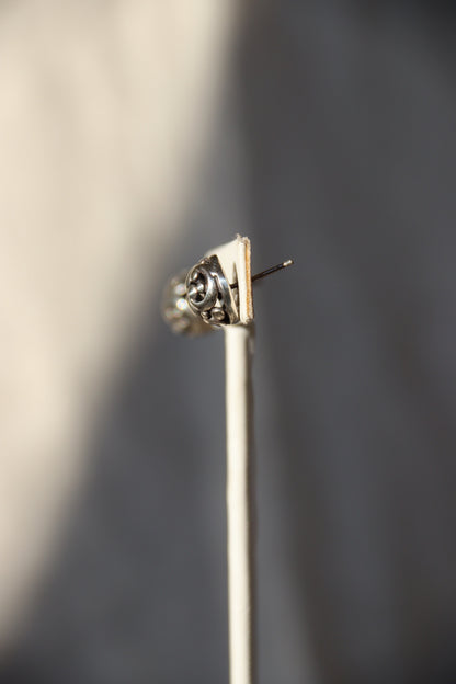 Sterling Silver Dome Stud Earrings