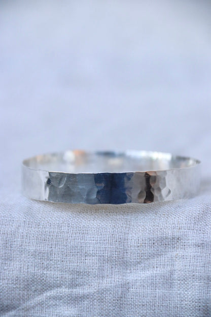 Sterling Silver Hammered Bangle Bracelet