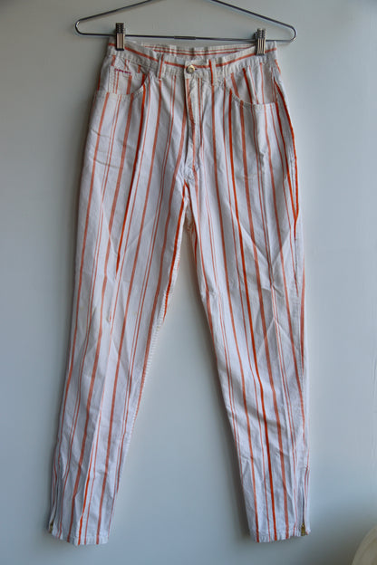 Vintage Filippo Toti Striped Cotton Pants