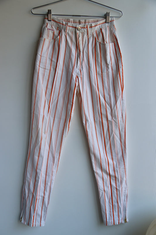 Vintage Filippo Toti Striped Cotton Pants