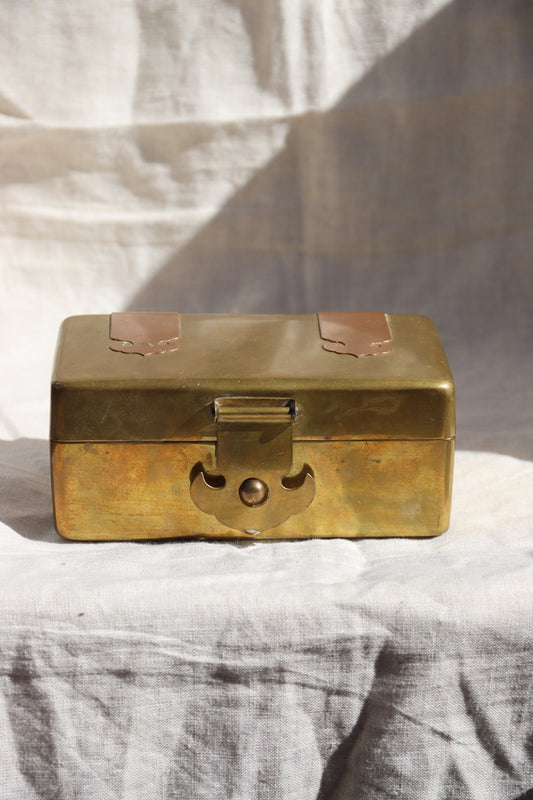 Brass Box with Copper Hinges