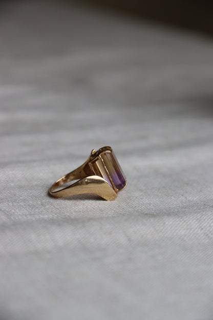 10K Ametrine Asymmetrical Ring