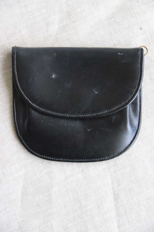 Black Leather Coin Purse