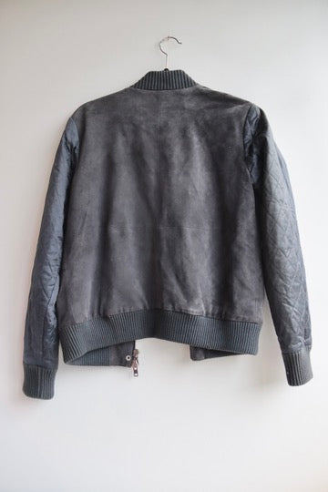 Michael Stars Leather Bomber Jacket