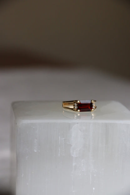 Garnet and Diamond Ring