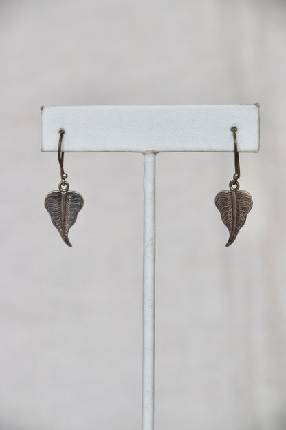 Sterling Silver Leaf Earrings