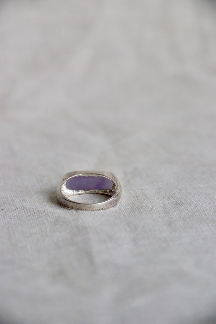 Lavender Jade Silver RIng