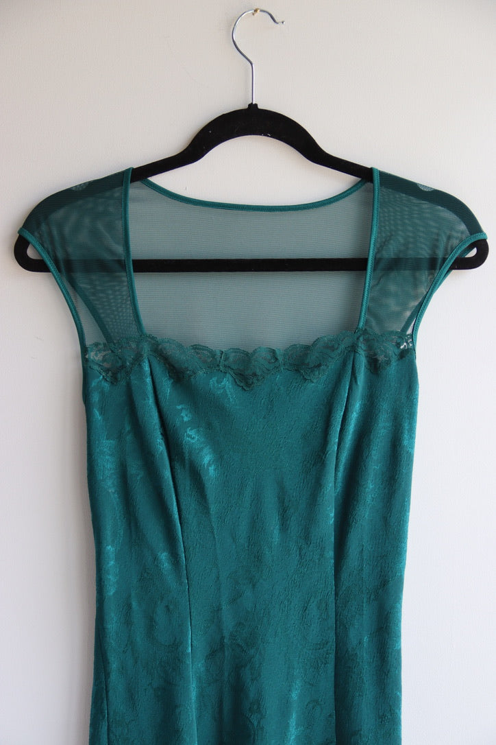 Vintage Victoria's Secret Gold Label Green Dress