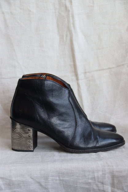 Black Frye Leather Ankle Boots