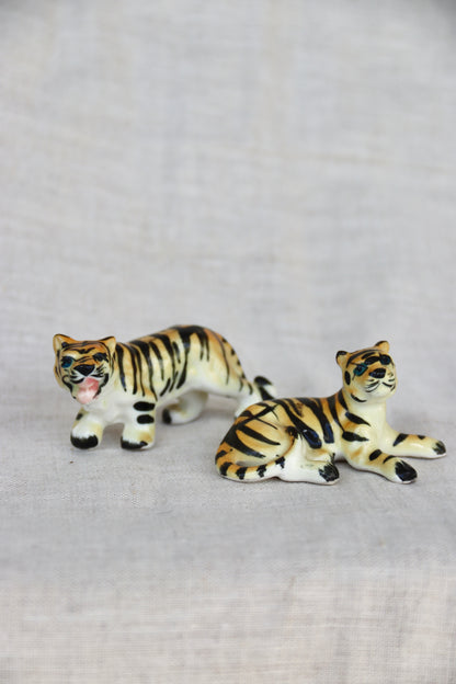 Set of 2 Ceramic Tigers