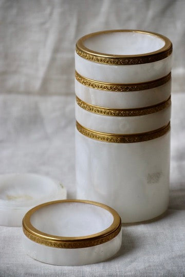 Vintage Marble Stacking Jewelry Box