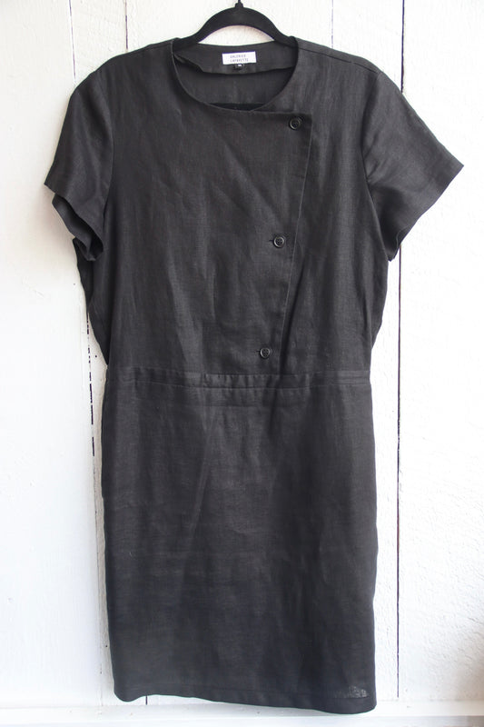 Galeries Lafayette Paris Black Linen Dress