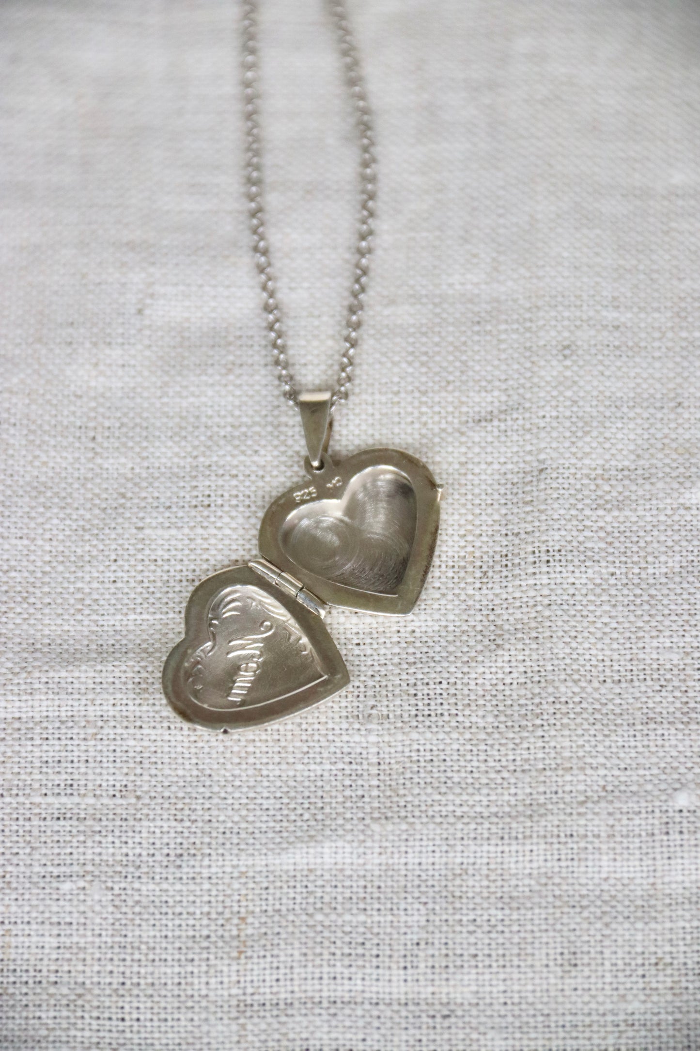 Sterling Silver "Mom" Locket Pendant