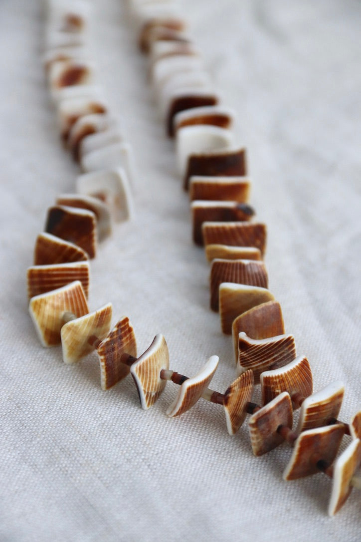Double Strand Long Shell Necklace