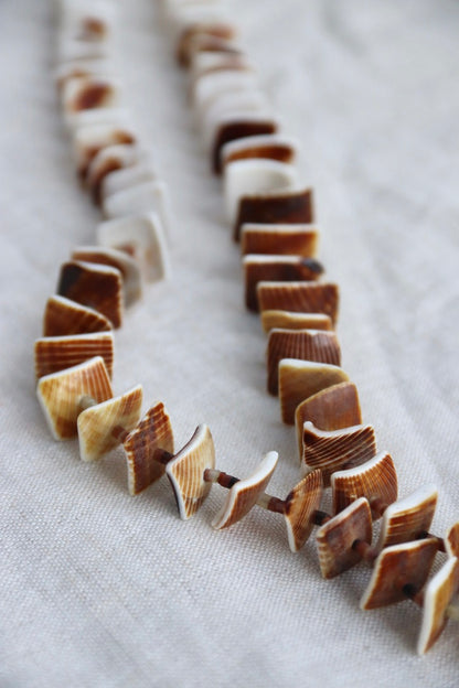 Double Strand Long Shell Necklace