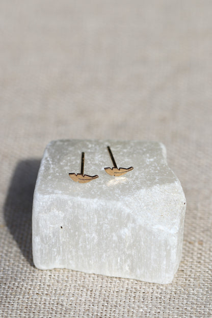 Zoe Chicco 14k Itty Bitty Feather Studs