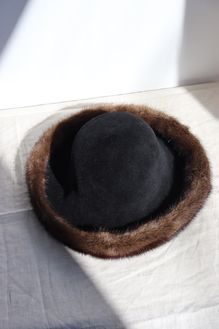 Vintage Lenore Marshall Fur Rim Hat