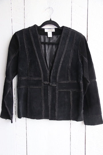 S.D.H Black Leather Jacket