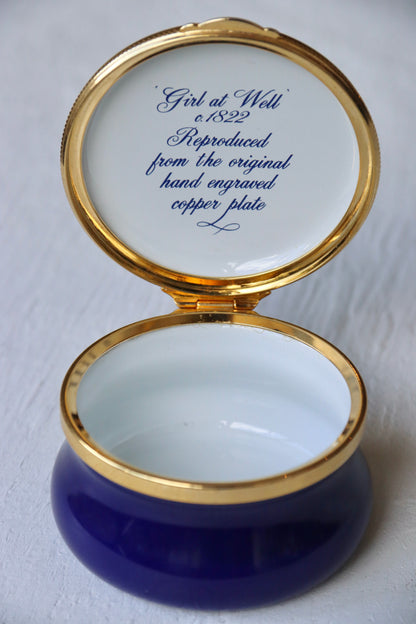 Spode Girl at Well Enamel Box