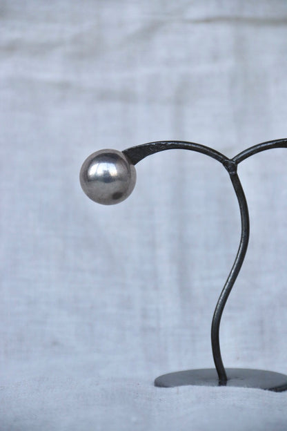 Sterling Silver Half Sphere Stud Earrings