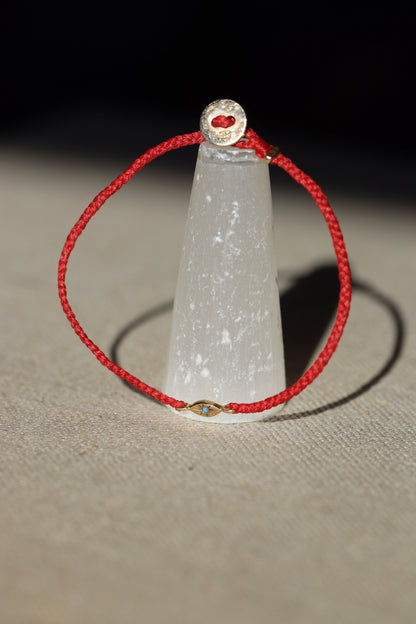 Scosha Scarlet Tiny Evil Eye Bracelet
