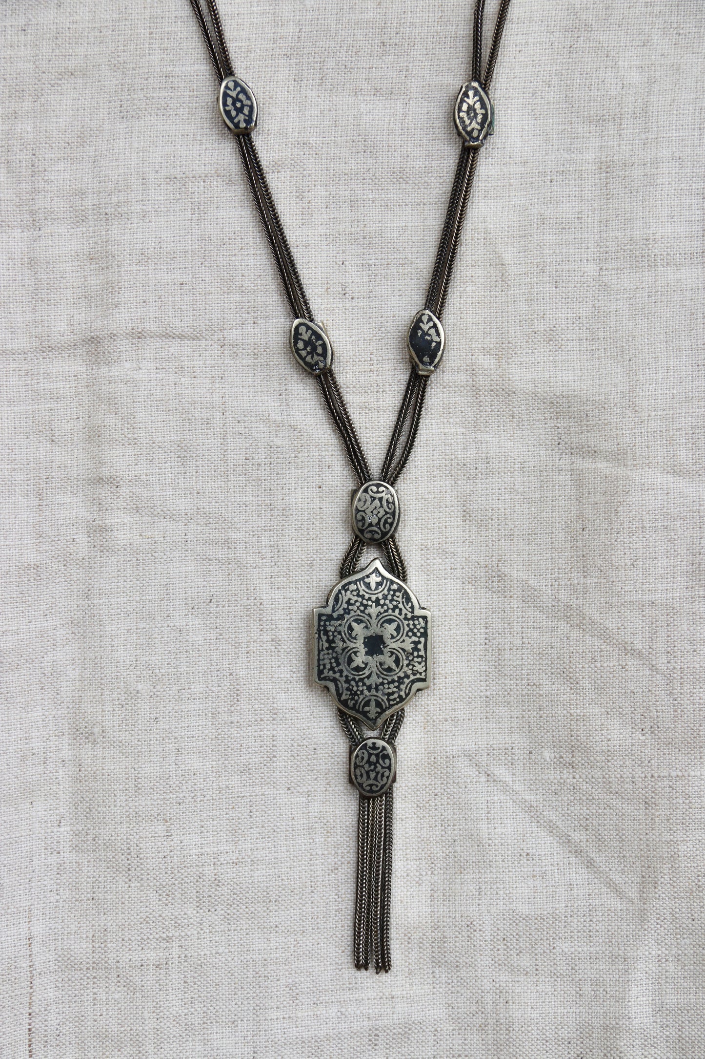 Sterling Silver Multi Strand Filigree Necklace