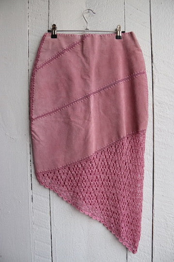 IDI by Mathew Pink Leather Skirt