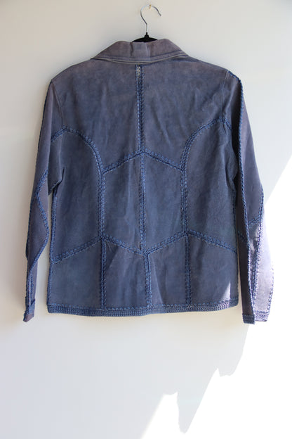 S.D.H Purple Leather Jacket