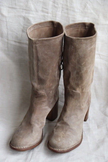 Fiorentini + Baker Brown Suede Heeled Boots